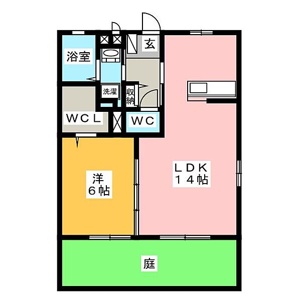 ｃａｓａ・Ｌ　Ａ棟 ｜岐阜県本巣郡北方町芝原中町３丁目(賃貸アパート1LDK・1階・46.97㎡)の写真 その2