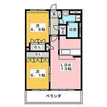 ウッドヴィレッジII  ｜ 岐阜県本巣郡北方町柱本南２丁目（賃貸マンション2LDK・4階・57.75㎡） その2