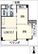 MKビル 407 ｜ 岐阜県本巣市早野36-2（賃貸マンション2LDK・4階・56.60㎡） その2