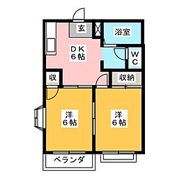 間取図画像 2DK