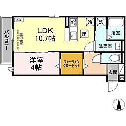 Ｒｅｇｕｌｕｓ 3階1LDKの間取り