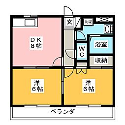 間取図画像 2DK