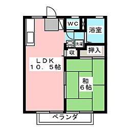 ハイツ21th 1LDKの間取図画像