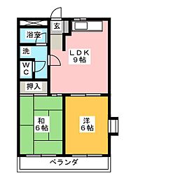 サンルミナス 2LDKの間取図画像