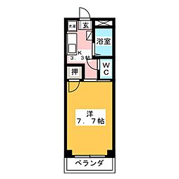 第3後藤コーポ 1Kの間取図画像