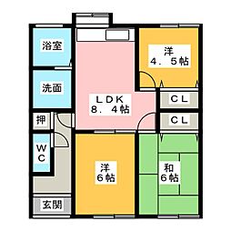 寿 3DKの間取図画像