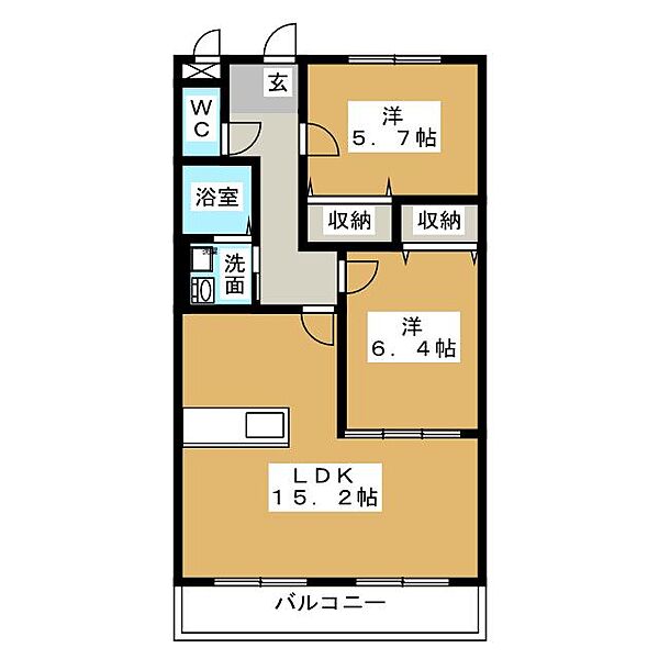 ハートフルマンション　ソーレ ｜岐阜県美濃加茂市加茂野町今泉(賃貸マンション2LDK・2階・64.00㎡)の写真 その2