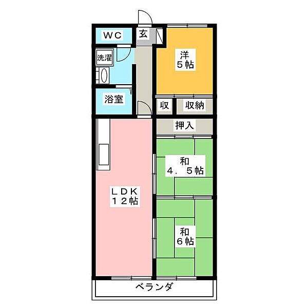 ラフィーネ30 ｜岐阜県美濃加茂市牧野(賃貸マンション3LDK・4階・60.50㎡)の写真 その2