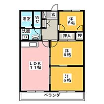 メルベーニII  ｜ 岐阜県美濃加茂市川合町３丁目（賃貸マンション3LDK・2階・59.97㎡） その2