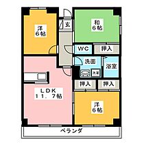 マンションエルガーデン  ｜ 岐阜県美濃加茂市加茂野町今泉（賃貸マンション3LDK・3階・65.48㎡） その2