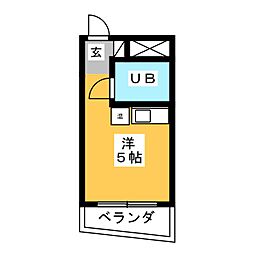 朝日プラザ美濃加茂ステーションコア ワンルームの間取図画像