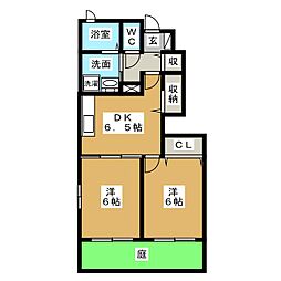ウインド・フィル 2DKの間取図画像