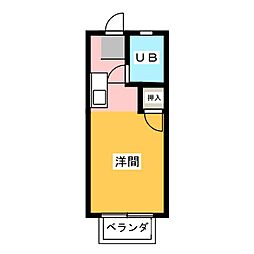 ラ・フォーレ 1Kの間取図画像