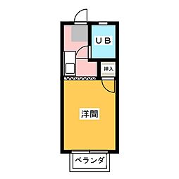 ラ・フォーレ 1Kの間取図画像