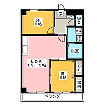 コンフォート粟野  ｜ 岐阜県羽島市小熊町外粟野４丁目（賃貸マンション2LDK・2階・55.27㎡） その2