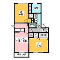 コーポサンプラザ　Ｃ  ｜ 岐阜県安八郡輪之内町楡俣（賃貸アパート2LDK・2階・53.28㎡） その2