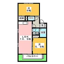 ファミールＨＡＲＡ　Ｂ  ｜ 岐阜県羽島市小熊町島４丁目（賃貸アパート2LDK・1階・49.45㎡） その2