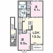 クレール・実 205 ｜ 岐阜県安八郡安八町牧181番地1（賃貸アパート2LDK・2階・59.56㎡） その2