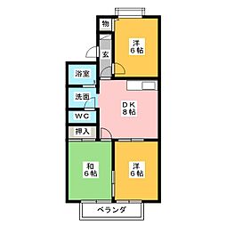 ボナールMusubu 3DKの間取図画像