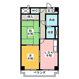 エステートシバタ 2LDKの間取図画像