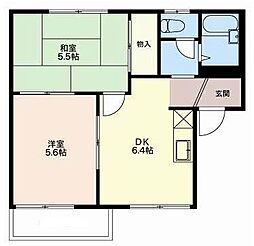 ドミール福寿 2DKの間取図画像