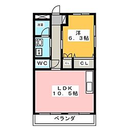 ウイングアイランド 1LDKの間取図画像