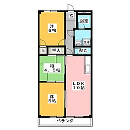 サンシャイン山川 3LDKの間取図画像