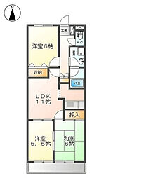 ルミナスK・M 3LDKの間取図画像