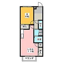 クレア一色  ｜ 岐阜県瑞浪市一色町２丁目（賃貸マンション1LDK・2階・45.64㎡） その2