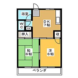 間取図画像 2DK