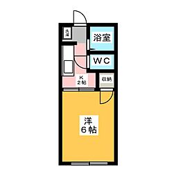 ラフォーレ・イチハラ 1Kの間取図画像