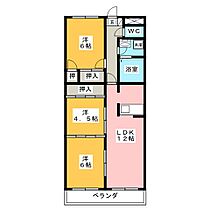 ハイツ百年  ｜ 岐阜県関市巾３丁目（賃貸マンション3LDK・4階・65.52㎡） その2