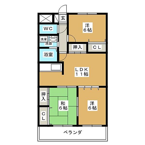 めぞんオアシス ｜岐阜県関市鋳物師屋７丁目(賃貸マンション3LDK・2階・66.42㎡)の写真 その2