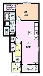 ノストラーレエリシオン 1LDKの間取図画像