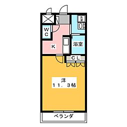 ボヤージュ・ハル 1Kの間取図画像