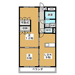 ア・ドリーム白金 2LDKの間取図画像