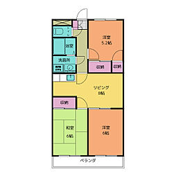 モラール 3LDKの間取図画像