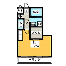 パルハウス24 ワンルームの間取図画像