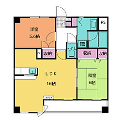 ノーヴァ・フレア  II 1階2LDKの間取り