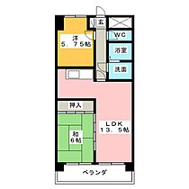 ブラッサム鵜の森  ｜ 三重県四日市市九の城町（賃貸マンション2LDK・1階・56.03㎡） その2