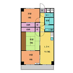 アヴァンセ・Ｆ 1階3LDKの間取り