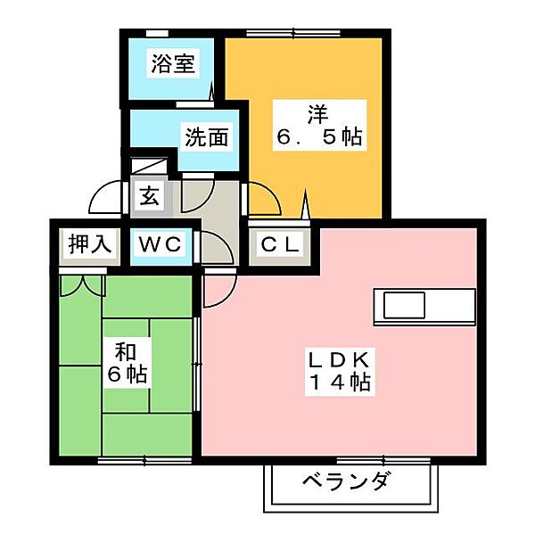 グランブルー　Ｂ棟 ｜三重県四日市市ときわ１丁目(賃貸アパート2LDK・1階・60.72㎡)の写真 その2