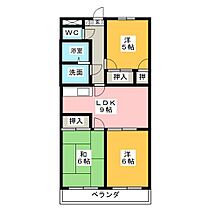 ファミール西浜田　北館  ｜ 三重県四日市市西浜田町（賃貸マンション3LDK・2階・58.32㎡） その2