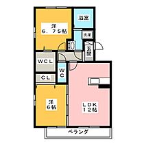 スリースカイ　A棟  ｜ 三重県四日市市大井手２丁目（賃貸アパート2LDK・1階・58.37㎡） その2