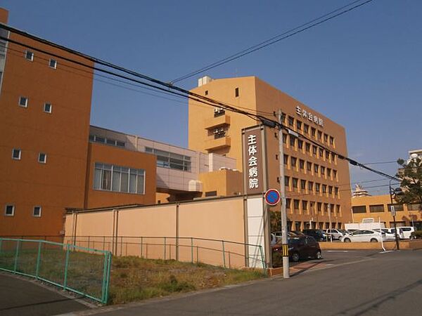 画像17:病院「主体会病院まで130m」