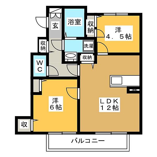 インペリアルヴィラ ｜三重県四日市市富士町(賃貸アパート2LDK・1階・53.29㎡)の写真 その2