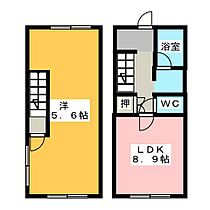 サン・ポルテ  ｜ 三重県四日市市高花平５丁目（賃貸テラスハウス1LDK・1階・57.96㎡） その2