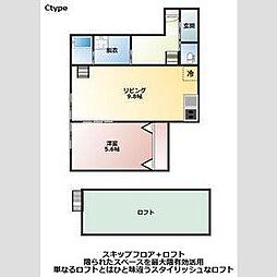 Olive Maison 1階1LDKの間取り