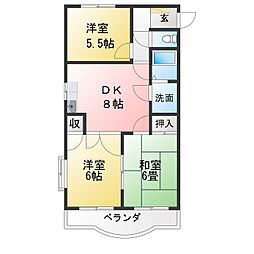 エクセレンス 3LDKの間取図画像