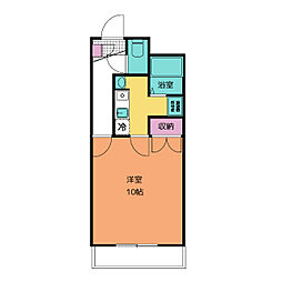 クレストール生桑 1Kの間取図画像